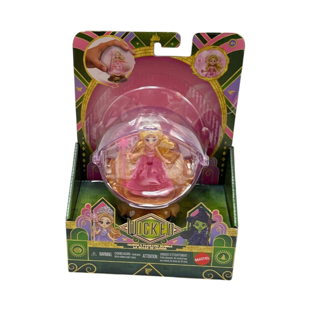 Mattel Wicked Glindas Floating Bubble Mini Doll Pink New Sealed Mattel JFM25